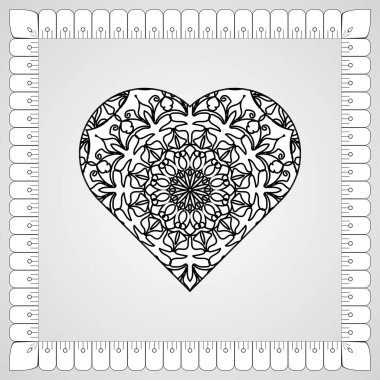 Kına mandala dövmesi dekorasyonu için çiçekli dairesel desen.