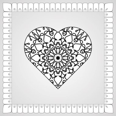 Kına mandala dövmesi dekorasyonu için çiçekli dairesel desen.