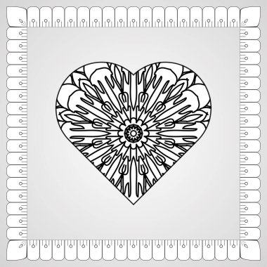 Kına mandala dövmesi dekorasyonu için çiçekli dairesel desen.