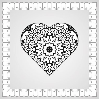 Kına mandala dövmesi dekorasyonu için çiçekli dairesel desen.