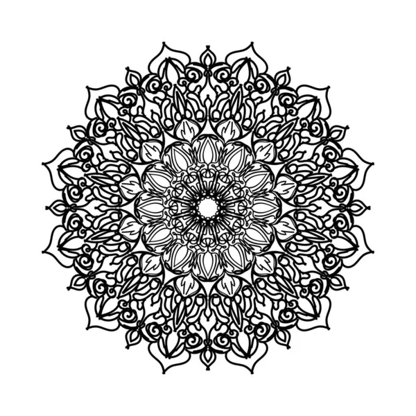 Körkörös Minta Formájában Mandala Virág Henna Mandala Tetoválás Dekoráció — Stock Vector