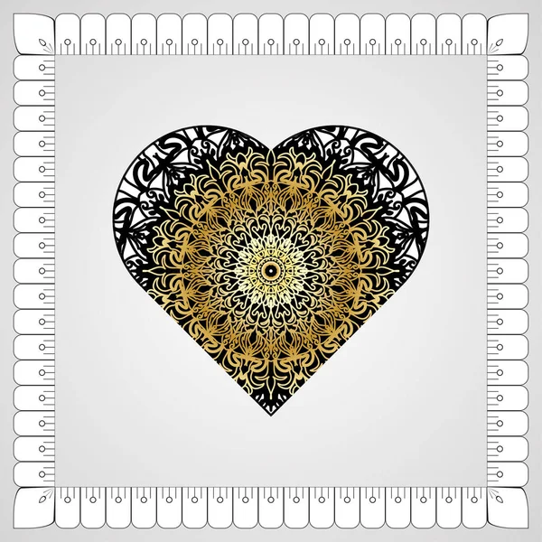 Kına mandala dövmesi dekorasyonu için çiçekli dairesel desen.