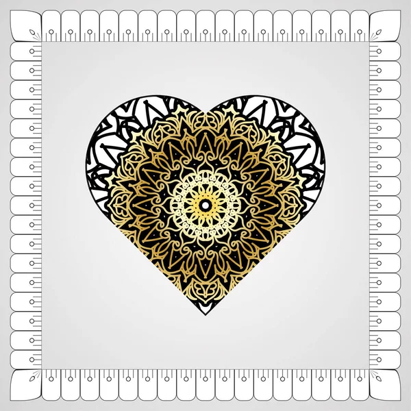 Kına mandala dövmesi dekorasyonu için çiçekli dairesel desen.