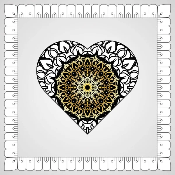 Kına mandala dövmesi dekorasyonu için çiçekli dairesel desen.