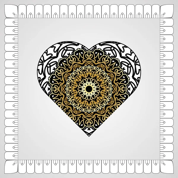 Kına mandala dövmesi dekorasyonu için çiçekli dairesel desen.