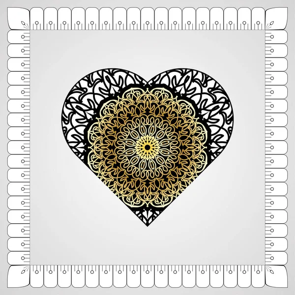 Kına mandala dövmesi dekorasyonu için çiçekli dairesel desen.