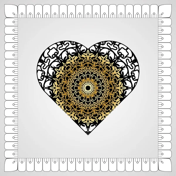 Kına mandala dövmesi dekorasyonu için çiçekli dairesel desen.