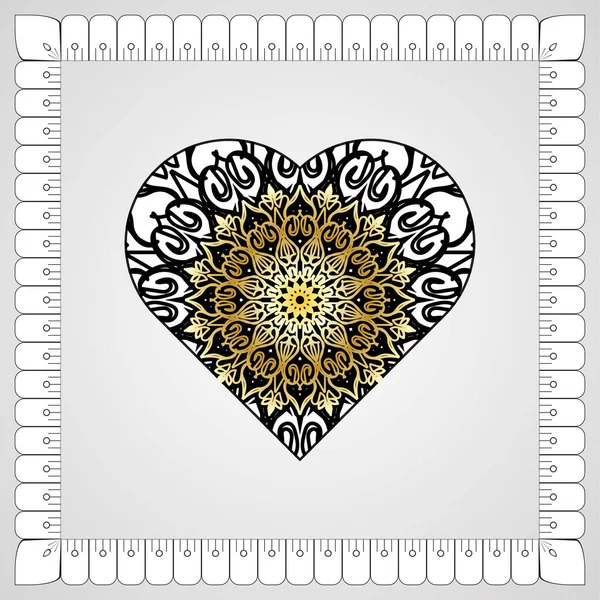 Kına mandala dövmesi dekorasyonu için çiçekli dairesel desen.