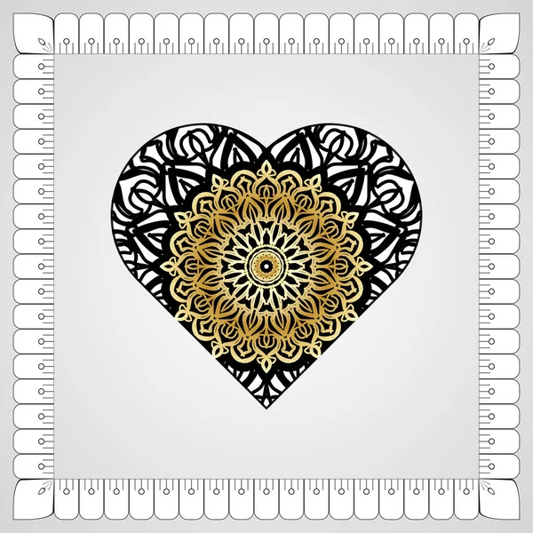 Kına mandala dövmesi dekorasyonu için çiçekli dairesel desen.