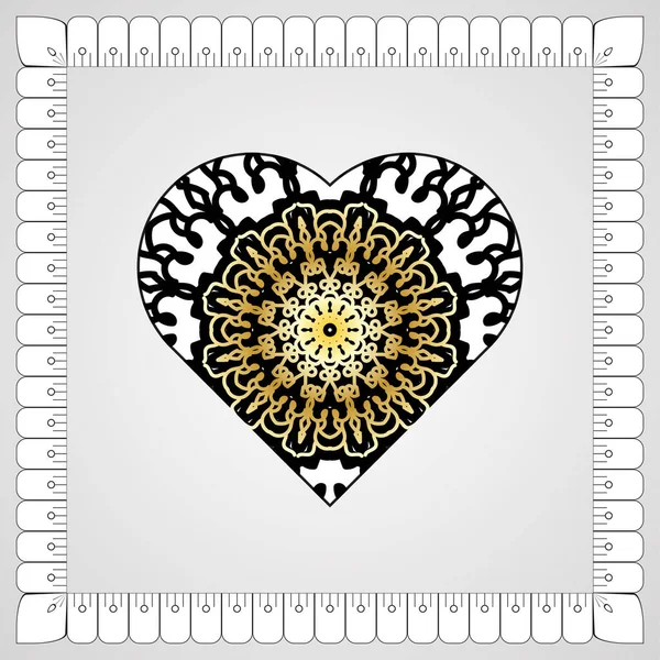 Kına mandala dövmesi dekorasyonu için çiçekli dairesel desen.