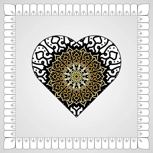 Kına mandala dövmesi dekorasyonu için çiçekli dairesel desen.