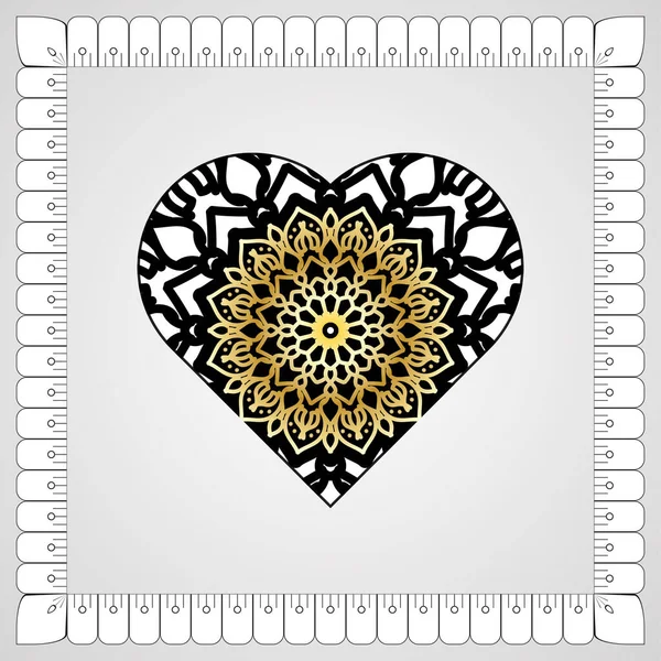 Kına mandala dövmesi dekorasyonu için çiçekli dairesel desen.