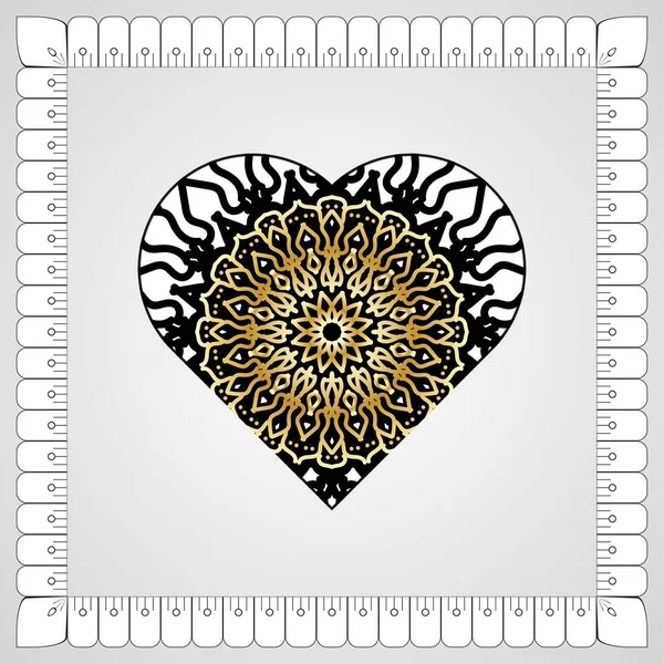 Kına mandala dövmesi dekorasyonu için çiçekli dairesel desen.