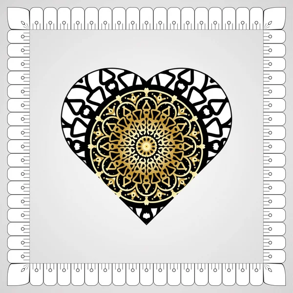 Kına mandala dövmesi dekorasyonu için çiçekli dairesel desen.