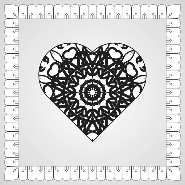 Kına mandala dövmesi dekorasyonu için çiçekli dairesel desen.