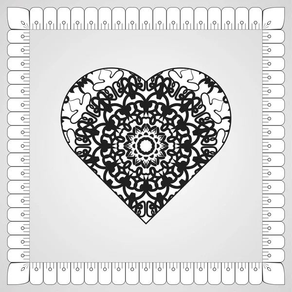 Kına mandala dövmesi dekorasyonu için çiçekli dairesel desen.