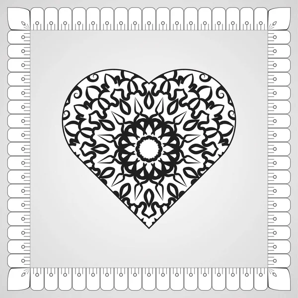 Körkörös Minta Formájában Mandala Virág Henna Mandala Tetoválás Dekoráció — Stock Vector