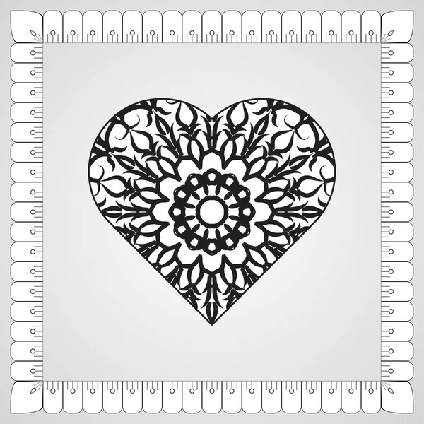 Kına mandala dövmesi dekorasyonu için çiçekli dairesel desen.