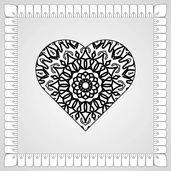 Körkörös Minta Formájában Mandala Virág Henna Mandala Tetoválás Dekoráció — Stock Vector