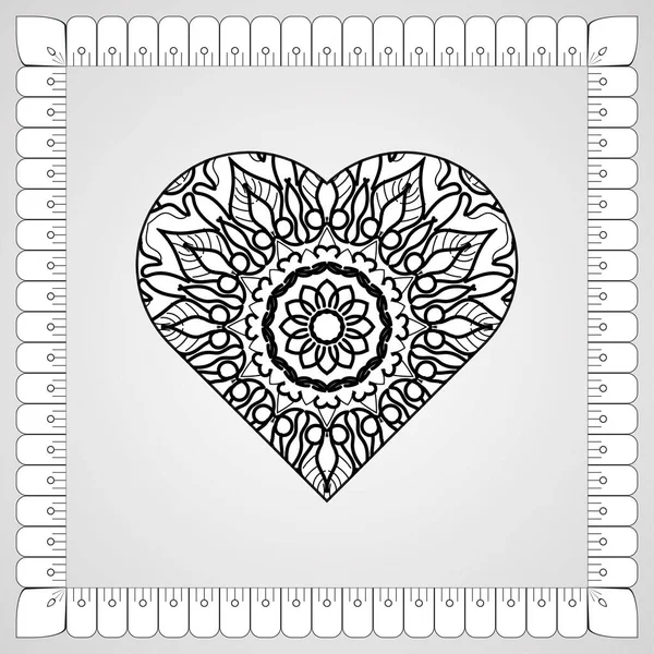 Cirkulære Mønster Form Mandala Med Blomst Til Henna Mandala Tatovering – Stock-vektor