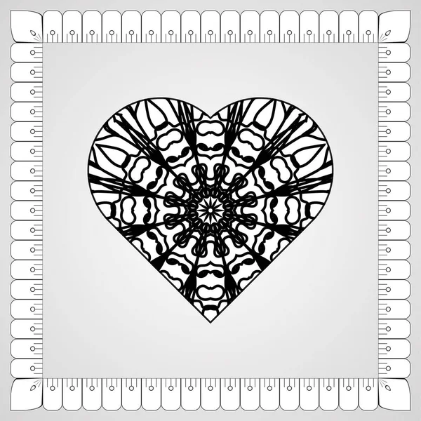 Kına mandala dövmesi dekorasyonu için çiçekli dairesel desen.