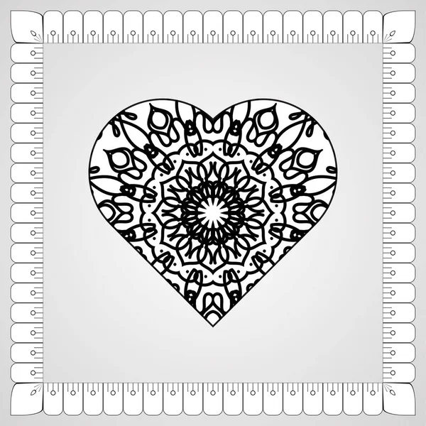 Kına mandala dövmesi dekorasyonu için çiçekli dairesel desen.