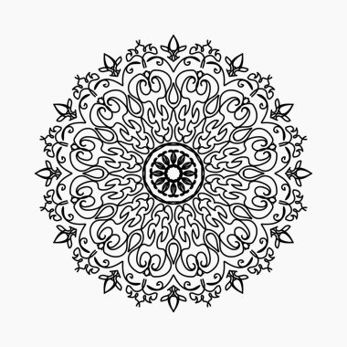 Dekoratif konsept soyut mandala çizimi