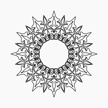 Dekoratif konsept soyut mandala çizimi