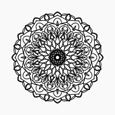 Dekoratif konsept soyut mandala çizimi