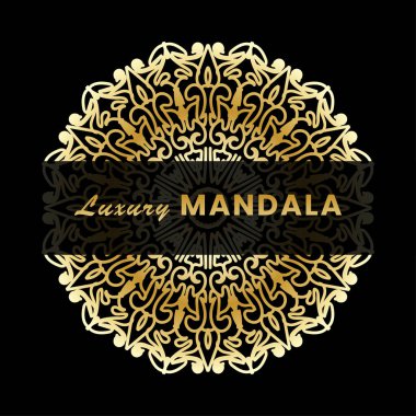 Vektör yuvarlak soyut çember. Lüks Mandala tarzı