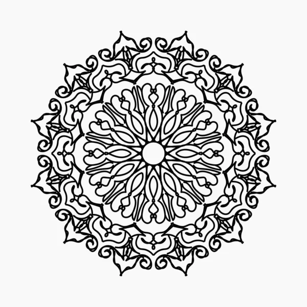Dekoratif Konsept Soyut Mandala Çizimi — Stok Vektör