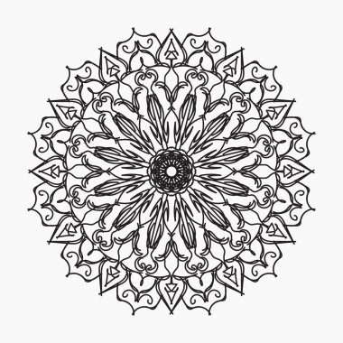 El yapımı mandala. Etnik doğulu karalama süsü dekorasyonu