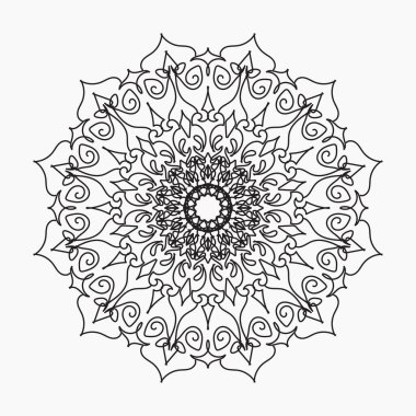 El yapımı mandala. Etnik doğulu karalama süsü dekorasyonu