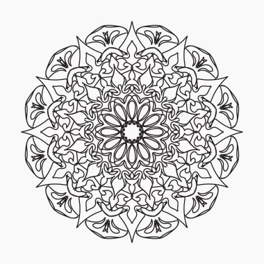 El yapımı mandala. Etnik doğulu karalama süsü dekorasyonu
