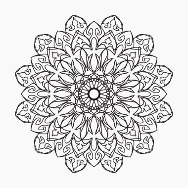 El yapımı mandala. Etnik doğulu karalama süsü dekorasyonu