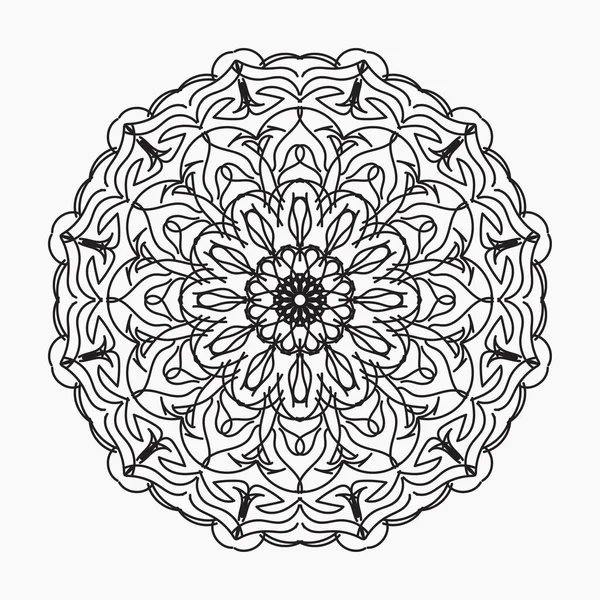 Handgezeichnetes Mandala Dekoration Ethnischen Orientalischen Doodle Ornament — Stockvektor