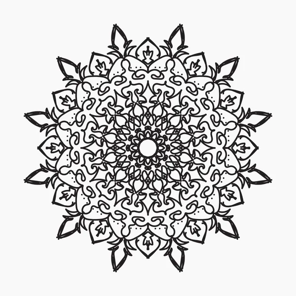 Kézzel Rajzolt Mandala Dekoráció Etnikai Keleti Firka Dísz — Stock Vector