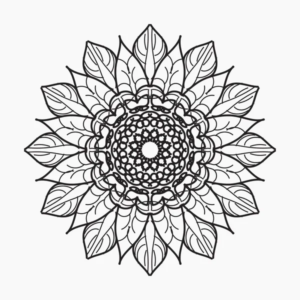 Mandala Desenhada Mão Decoração Etnia Oriental Doodle Ornamento —  Vetores de Stock