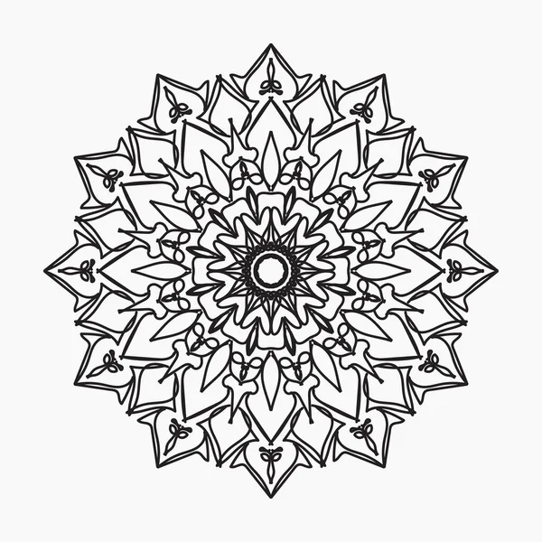 Handgezeichnetes Mandala Dekoration Ethnischen Orientalischen Doodle Ornament — Stockvektor