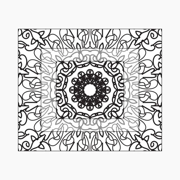 Mandala ile elle çizilmiş çerçeve. Etnik oryantal karalama süslemeleri üzerine dekorasyon