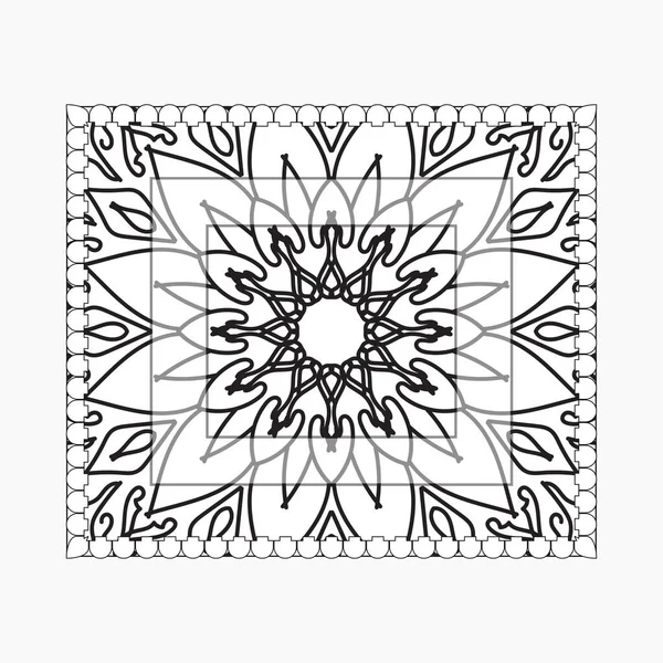 Mandala ile elle çizilmiş çerçeve. Etnik oryantal karalama süslemeleri üzerine dekorasyon