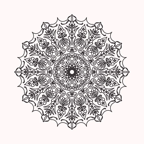 Ručně Kreslená Mandala Dekorace Etnické Orientální Čmáranice — Stockový vektor