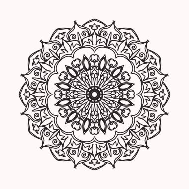 El yapımı mandala. Etnik doğulu karalama süsü dekorasyonu