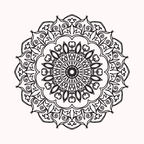 Mandala Disegnato Mano Decorazione Ornamento Scarabocchio Etnico Orientale Illustrazione Stock