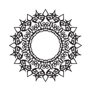 El yapımı mandala. Etnik doğulu karalama süsü dekorasyonu