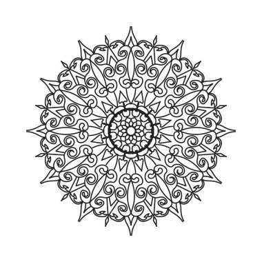 El yapımı mandala. Etnik doğulu karalama süsü dekorasyonu