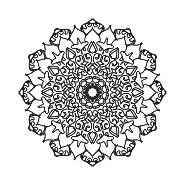 Mandala Desenhada Mão Decoração Etnia Oriental Doodle Ornamento — Vetor de Stock