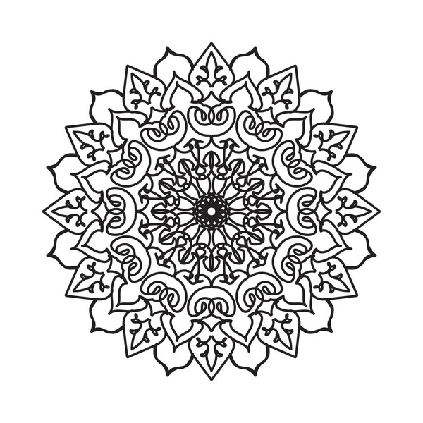 Met Hand Getekend Mandala Decoratie Etnisch Oosters Doodle Ornament — Stockvector