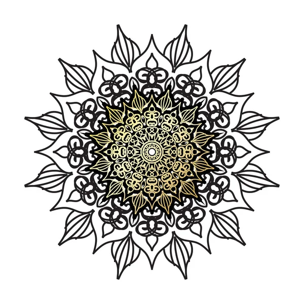 Vector Círculo Abstracto Redondo Estilo Mandala Lujo — Vector de stock