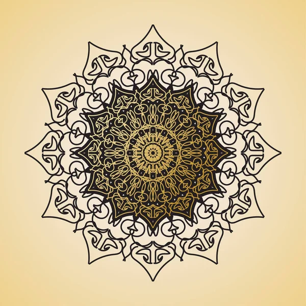 Diseño Mandala Indio Ornamental Lujo — Archivo Imágenes Vectoriales